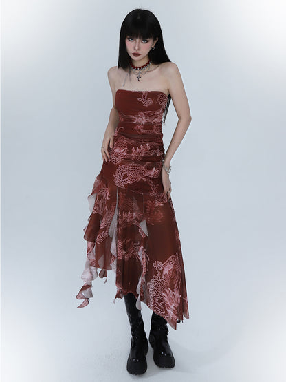 【24s Feb.】Red Chinese-style Irregular Dress
