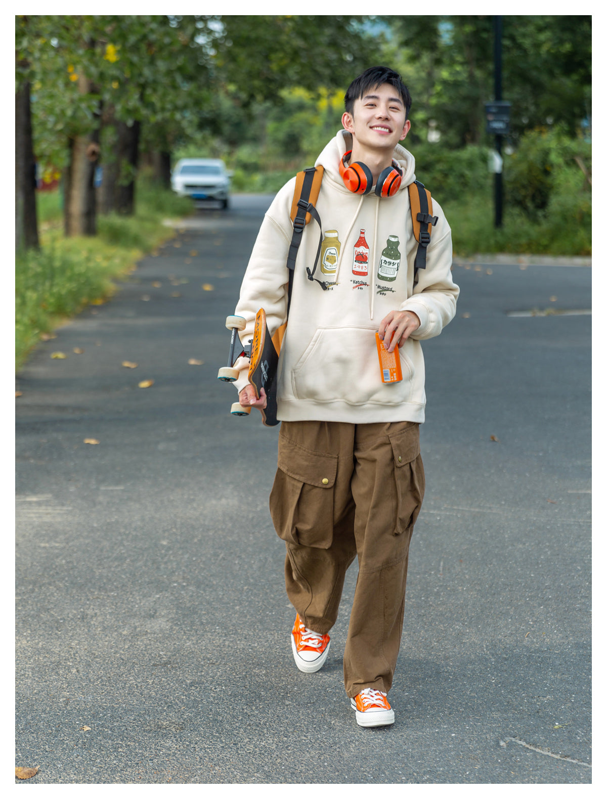 【24s July.】Brown Wide-leg Cargo Pants