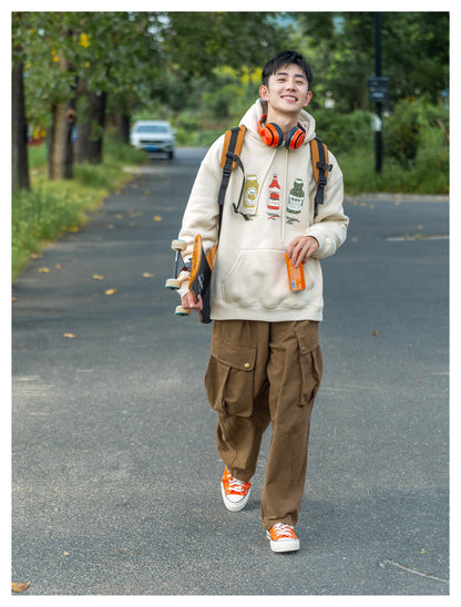 【24s July.】Brown Wide-leg Cargo Pants