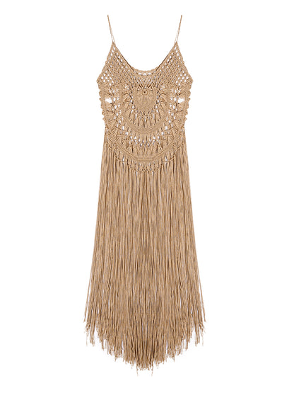 【24s May.】2024 Design Mesh Fringe Beach Cover-Up