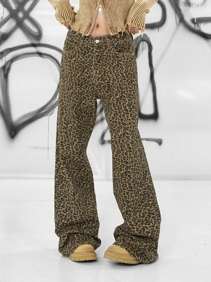 【24s Apr.】Leopard Print American Casual Pants