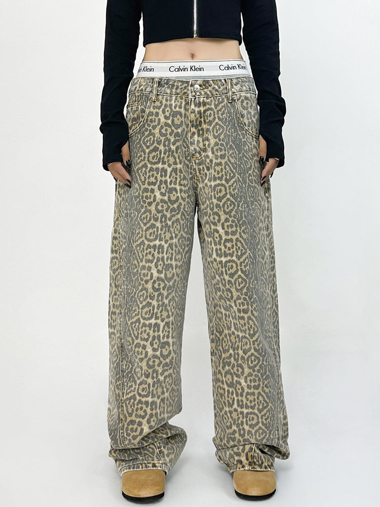 【24s Apr.】Vintage Leopard Print Jeans