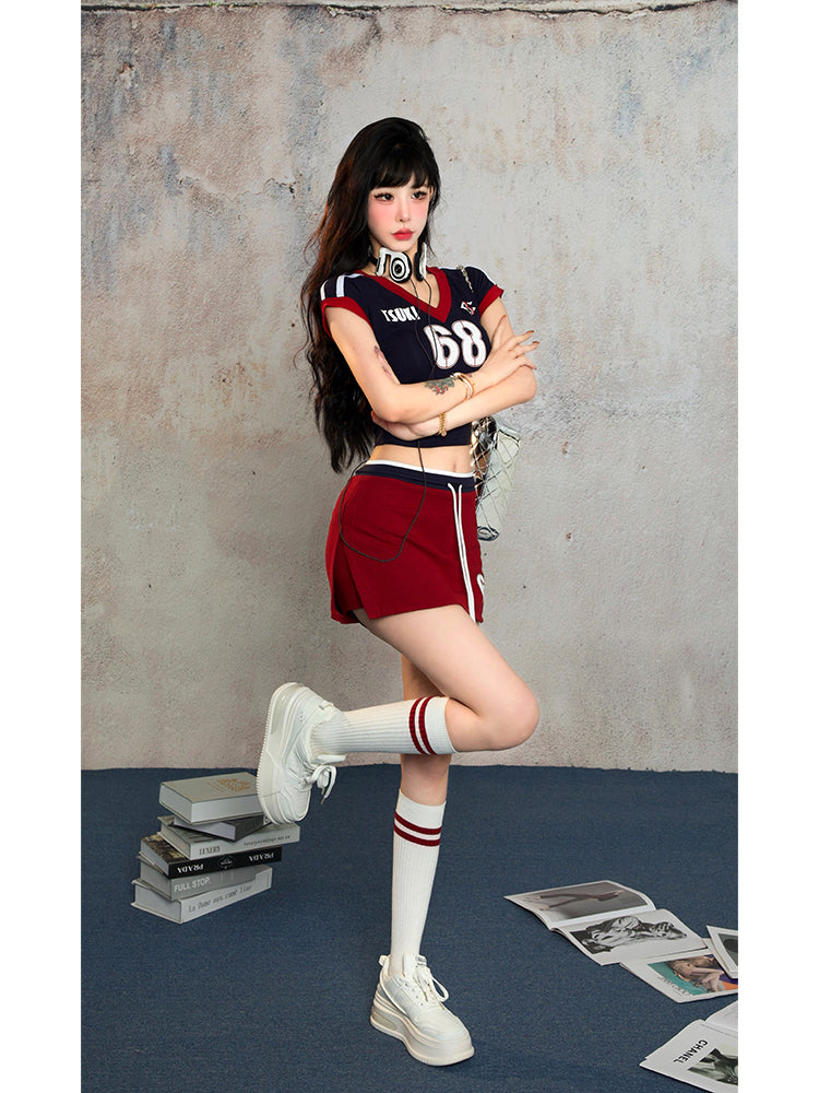 【24s Aug.】Sporty T-shirt and Skirt Set