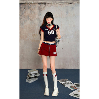 【24s Aug.】Sporty T-shirt and Skirt Set