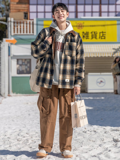 【24s July.】Brown Wide-leg Cargo Pants