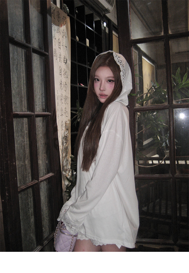 【24s Aug.】White Hooded T-Shirt