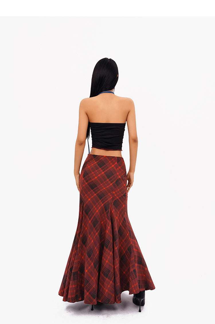 【24s March】Red Plaid Skirt