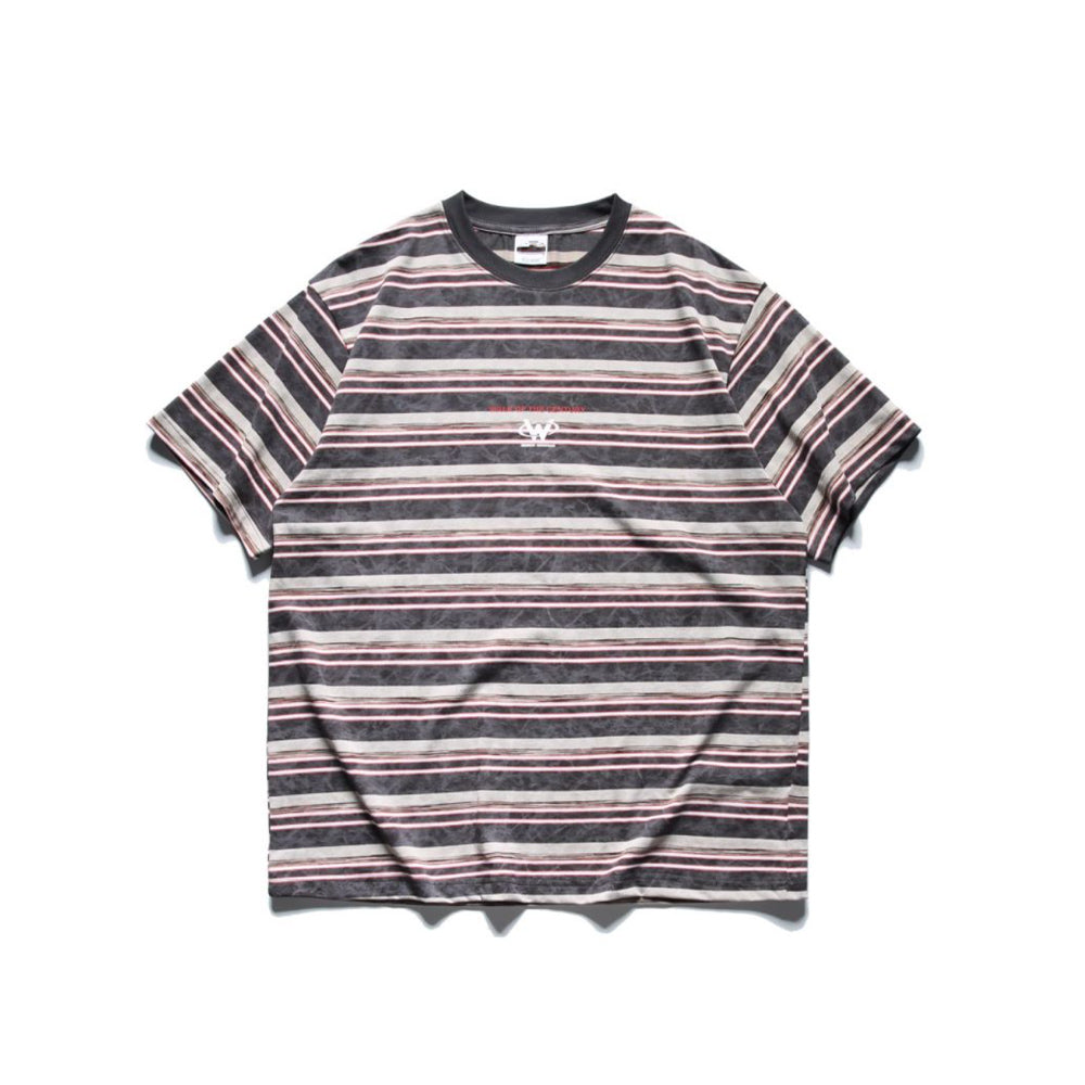 【24s July.】Washed Loose Striped Short Sleeves