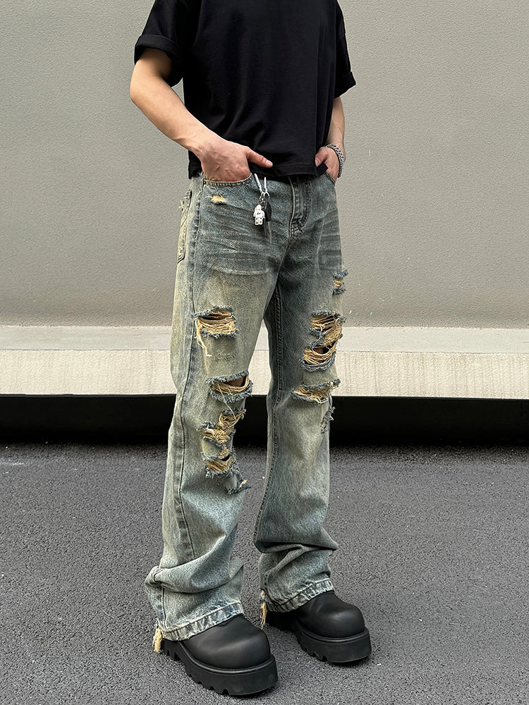 【24s Aug.】Ripped Bootcut Jeans