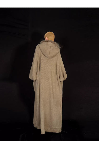 【25s Feb.】Loose Mid-length Knitted Wool Cardigan Coat