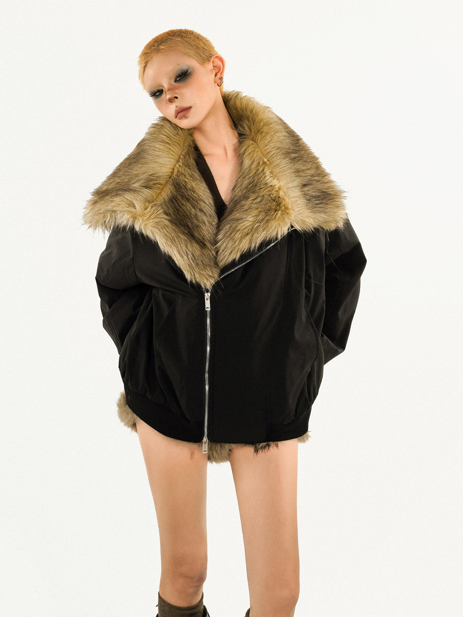 【25s Feb.】Detachable Fur Collar Jacket