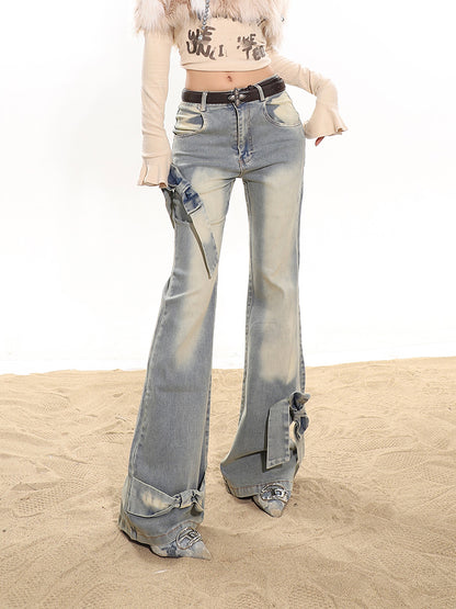 【24s March】Hottie Bow Flared Jeans
