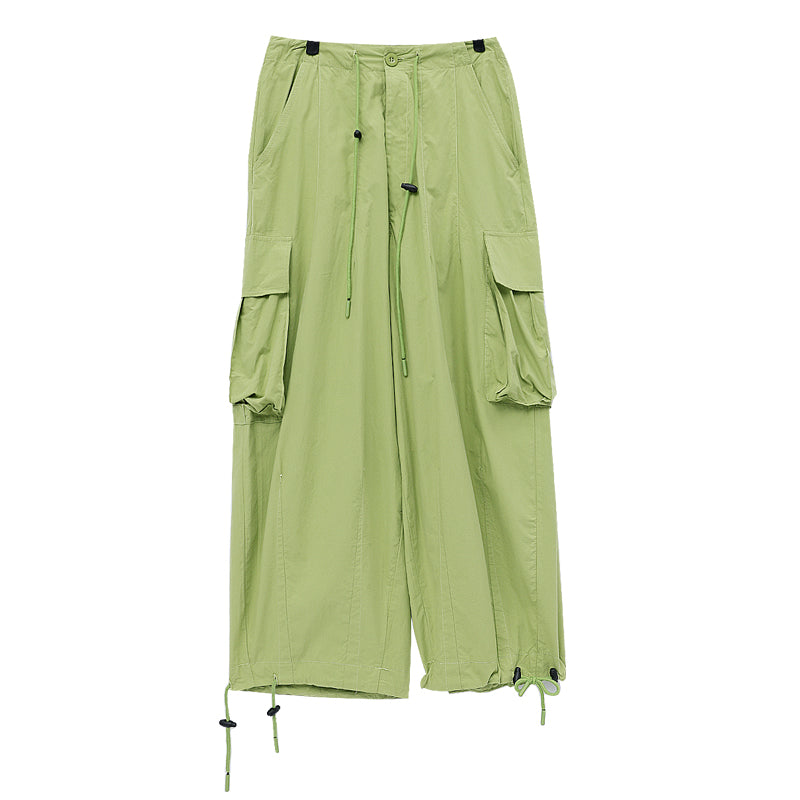 【23s July】Wide-Leg Cuffed Cargo Pants