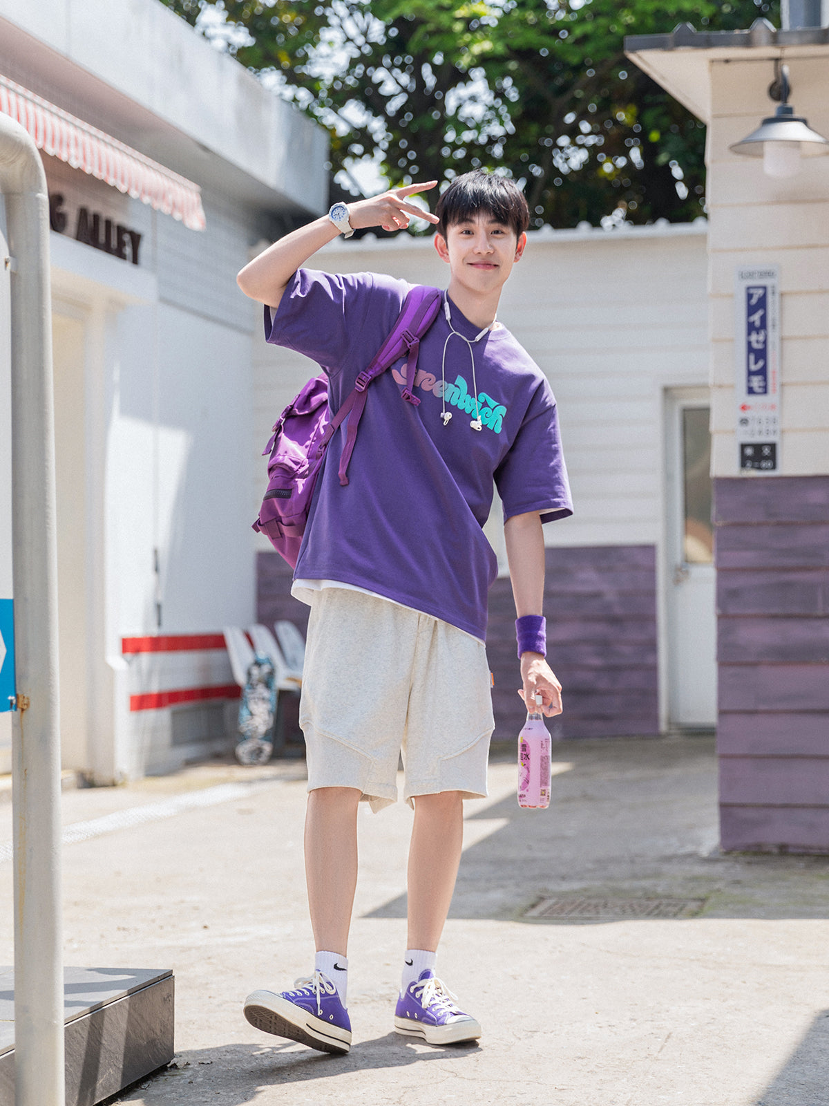 【24s July.】Stitching Casual Straight Shorts