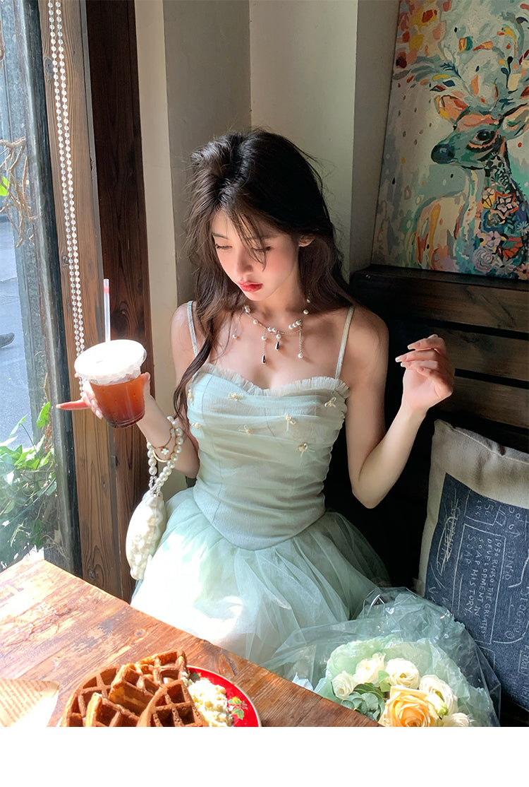 【24s Aug.】Sweet French Sling Dress