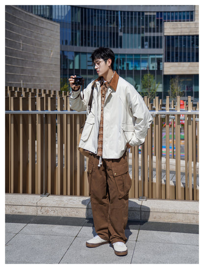 【24s July.】Brown Wide-leg Cargo Pants