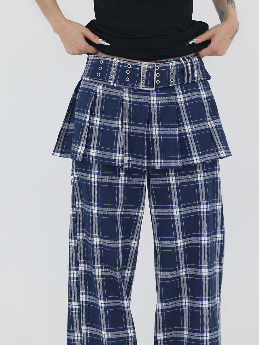【24s May.】Plaid Skirt Pants