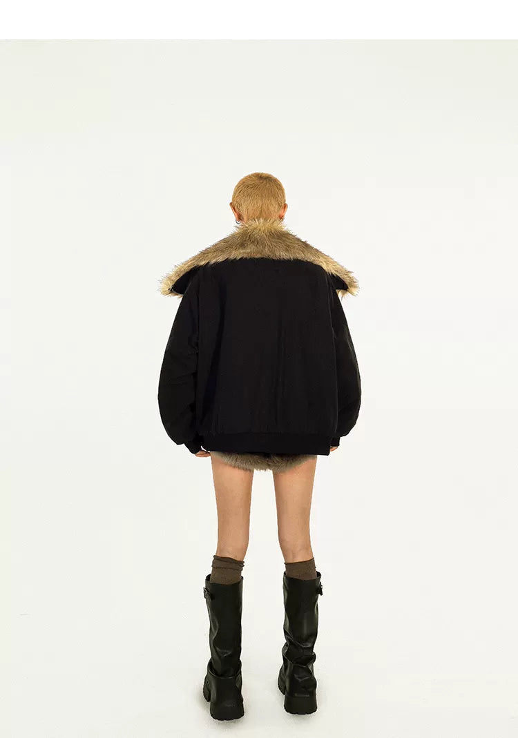 【25s Feb.】Detachable Fur Collar Jacket