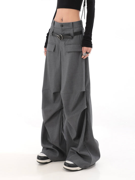 【23s July】Pleated Wide-leg Track Pants
