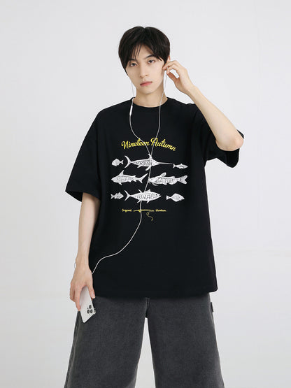 【24s Aug.】Japanese Retro Print Loose T-shirt