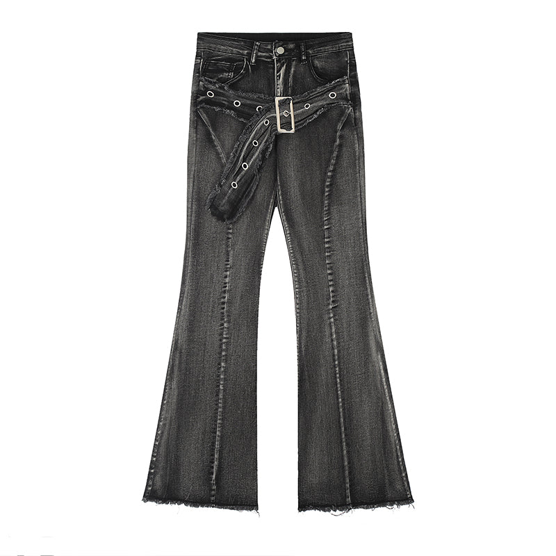 【24s Mar.】Black Flare High-Waist Denim Jeans