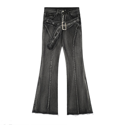 【24s Mar.】Black Flare High-Waist Denim Jeans