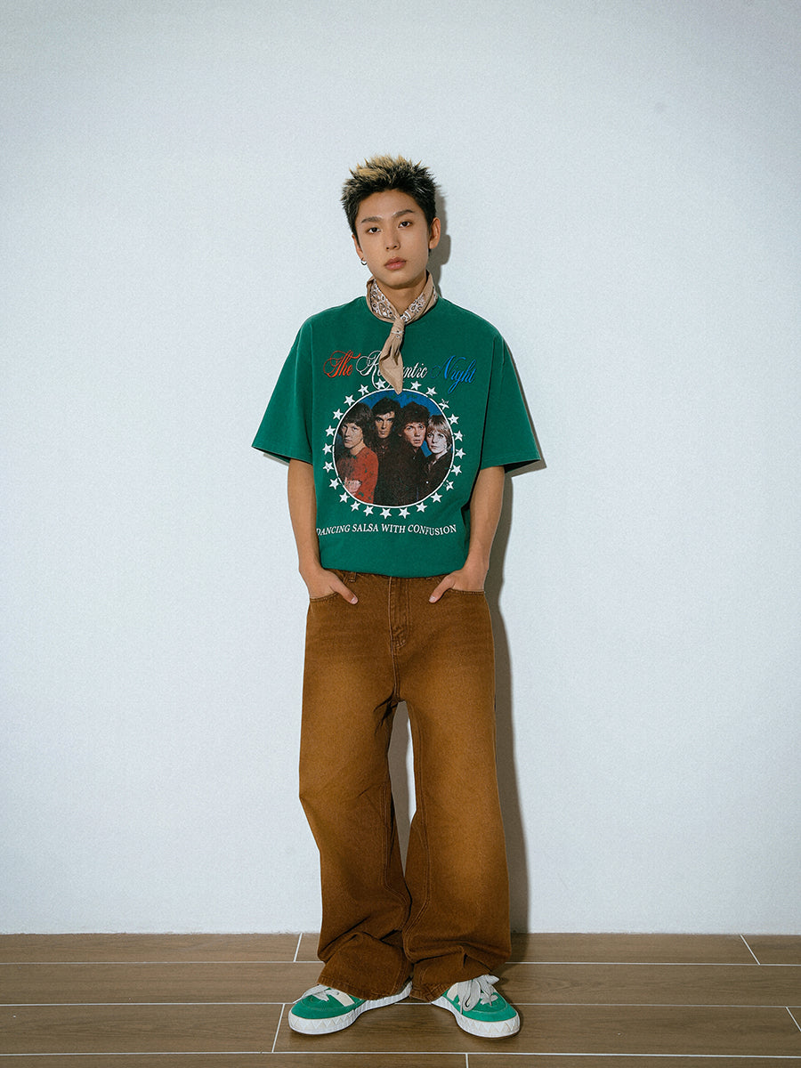 【24s Aug.】Straight Washed Brown Jeans