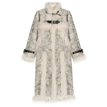 【25s Feb.】Retro High-end Plush Patchwork Fur Coat