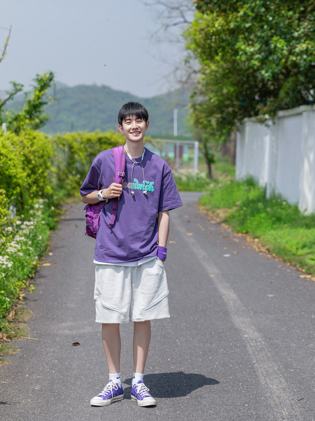 【24s July.】Stitching Casual Straight Shorts