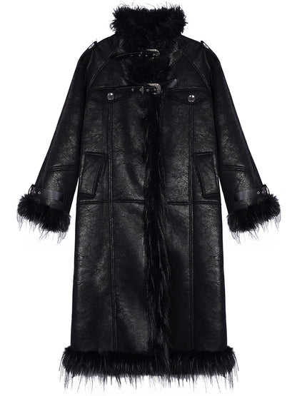 【25s Feb.】Retro High-end Plush Patchwork Fur Coat