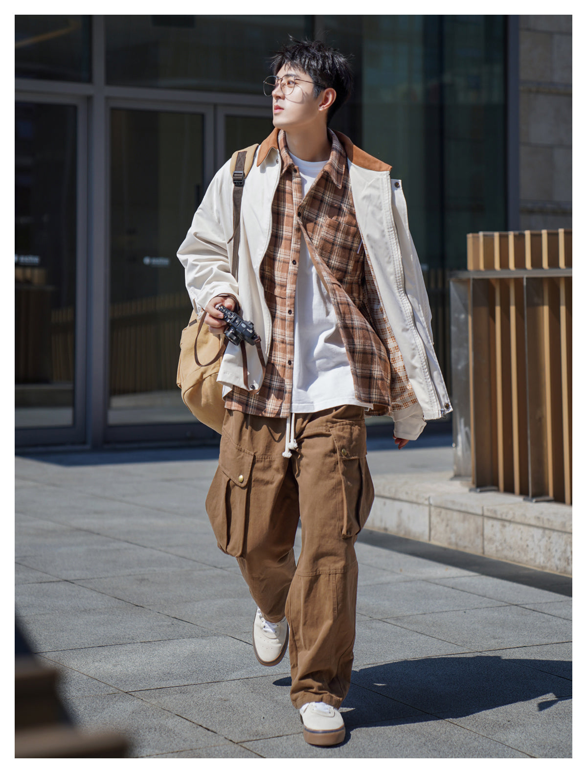 【24s July.】Brown Wide-leg Cargo Pants