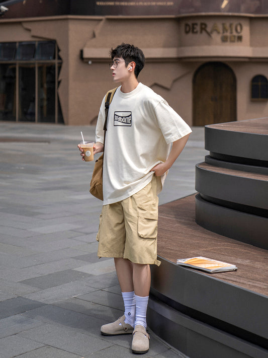 【24s July.】Cargo Straight Shorts with Side Pockets