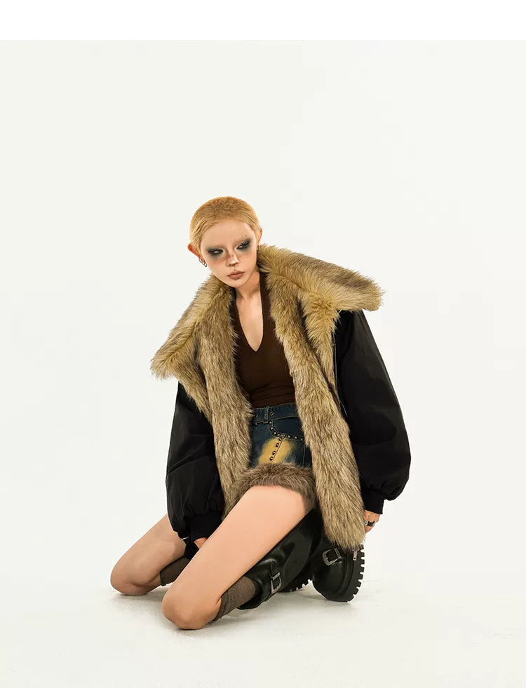 【25s Feb.】Detachable Fur Collar Jacket