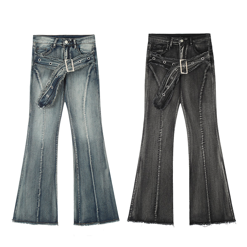 【24s Mar.】Black Flare High-Waist Denim Jeans