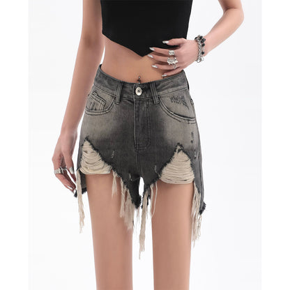 【23s July】High Waist Ripped Shorts