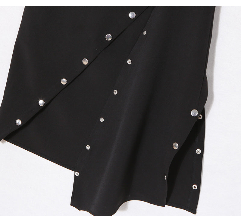 【24s Feb.】Unique Design PU Patchwork Skirt