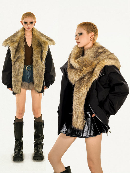 【25s Feb.】Detachable Fur Collar Jacket