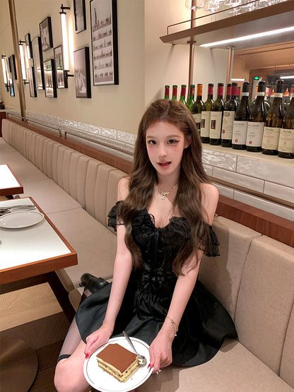 【24s Aug.】Off-Shoulder Black Dress