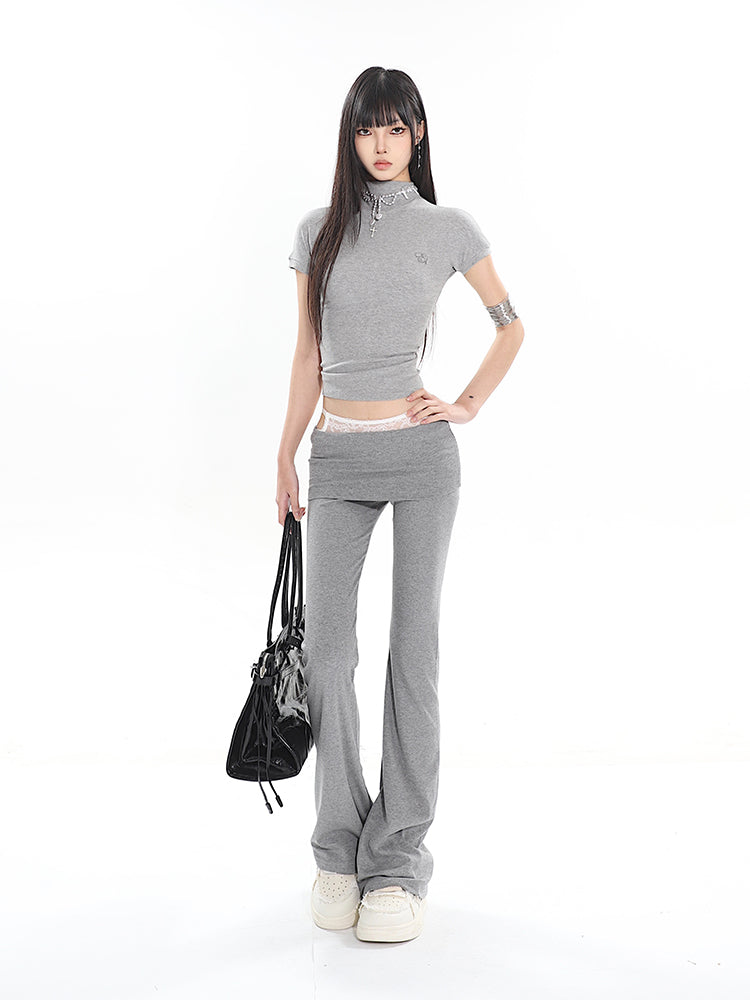 【24s May.】Waist-cinching Stretch Bootcut Pants