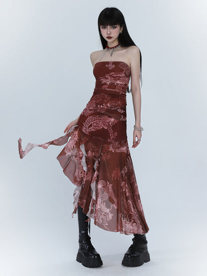 【24s Feb.】Red Chinese-style Irregular Dress